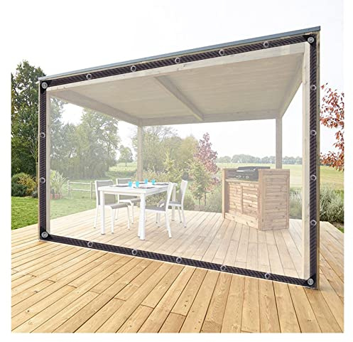 Wasserdichte transparente Pergola-Seitenteile für Garten, Terrasse, Pavillon, winddichte Outdoor-Vorhänge, faltbare Plane, transparent, 3 x 2 m, wetterbeständig, ideal für Veranstaltungen und Partys
