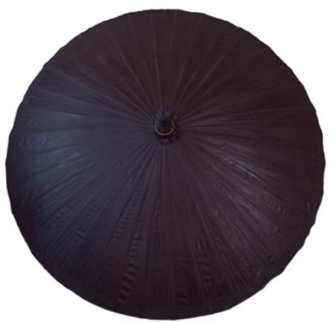 XUQQU Parasol Chinois en Papier Huilé Et Bambou – Ø200 Cm (6,5 Ft), Pliable & Léger, Protection UV Et Imperméable – pour Jardin, Terrasse, Fête, Décoration Extérieure Base Non Incluse(Brown)