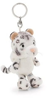 NICI Llavero Leoparda de Las Nieves Eleni Snowbell de 10 cm, Blanco, Fiel compañero de Peluche para Mochila o Bolso, Llavero para Todas Las Edades, 62400
