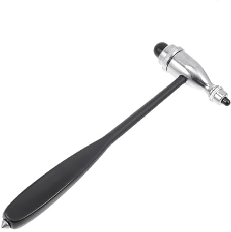Yardenfun 1pezzi Martello Neurologico Riflesso in Lega Di Zinco Manico Ergonomico Antiscivolo Per Diagnosi Sensoriale Medica e Ospedaliera Strumento Duraturo Per Test Nervosi