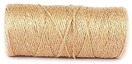 Spago per giardini, corde e funi, Corda di canapa naturale 2 mm x 30 m tinta unita for decorazioni artigianali fai da te