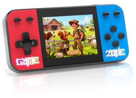 Consola de juegos de mano para niños, 240 videojuegos retro precargados con pantalla LCD 3.0, batería recargable, mini juguete electrónico de arcade, regalo para niños y niñas de 3 a 12 años
