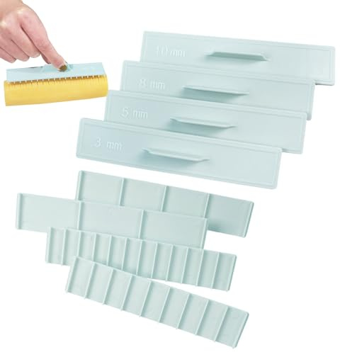 Baking Cutter Set - 8 Piece Pairing, Safe Clear Scale Dough Thickness, Precise Measurement Tools | Cut Cake, Slice, Equal Portions, Pastry Making, Prep, Kitchen Gadgets