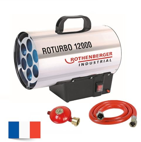 Rothenberger Industrial 1500000164 Heizkanone Roturbo 12000-VERSION FRANKREICH, 11900 W, Grau