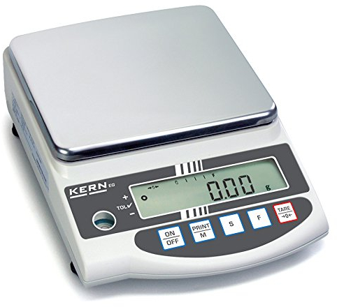 KERN Präzisionswaage mit Dem Robusten Stimmgabel-Wiegesystem, 12000g Wägebereich, 0.1g Ablesbarkeit, 180mm x 235mm x 75mm