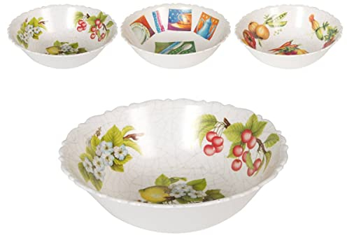 Vivenzi 322018 Insalatiera In Melamina Decoro Assortito, Cm 18