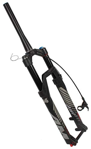 LvTu MTB Luft Vorderrad Gabel Federgabel 26/27,5/29 Zoll, Manuelle Sperrung, 39,8mm Konisch, 140mm Federweg, 15x110mm, Scheibenbremse Schwarz (Color : Remote Lockout, Size : 27.5 inch)