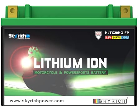 Batería de litio Skyrich para moto Buell 1200 X1 Lighting 1999 a 2002 YTX20L-BS HJTX20HQ-FP 12 V 7 Ah
