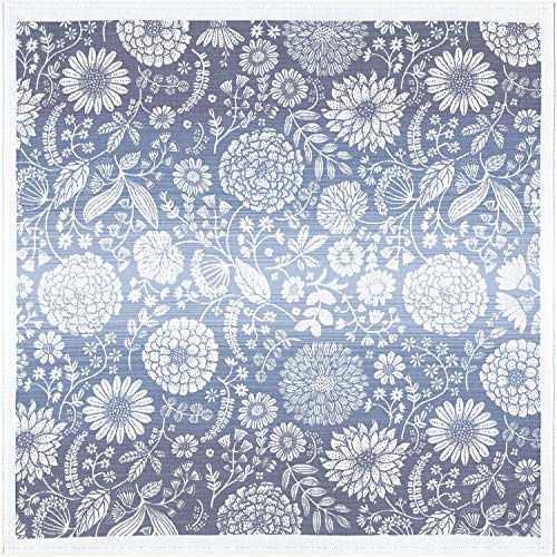 ekelund mitteldecke tischdecke flytande bla 75 x 75 cm 100 bio-baumwolle