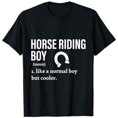 Equestrian Horse Riding Boy Noun Show Jumping Warm Blood T-Shirt