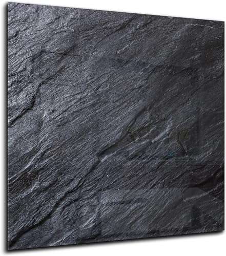 Canvasfly 60x60 Wandpaneele für Küche, Deko-Spritzschutz für Küchenrückwand Glas, Bilder aus Glas Gehärtet, Küchen-Deko Glasplatte aus Vorgespanntem Glas, Küchenrückwandplatte | Stein