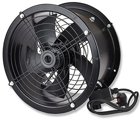 POWERSTAR ELECTRICALS Industrial Duct Fan Cased Axial Commercial Kitchen Canopy Extractor 12 16 & 20 Inches