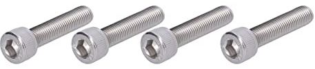 Hilitand 4Pcs M10 Innensechskantschraube Innensechskantschraube A2 Edelstahl 1,25 Mm Feinteilung Maschinenbefestigungsteile(M10*45)