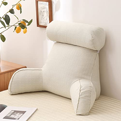 FEAW Lesekissen mit Armlehnen,Rückenstütze ​Kopfkissen,Bequemes Kissen,für Lesen,Arbeiten,und Spielen auf dem Bett,Sofa,oder Couch