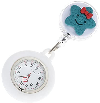 UKCOCO Krankenschwesternuhr Pflegestift Digitaluhr Krankenschwester Stethoskop Silikonhülle Uhr Damenuhr Ansteckuhr Ansteckuhr Anstecktaschenuhr Ansteckuhr Krankenschwesteruhr