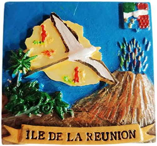 Reunion Island Frankreich La Reunion Magnet Kühlschrank Kühlschrank Magnet Dekoration Aufkleber Souvenir Harz Handwerk Küche Whiteboard