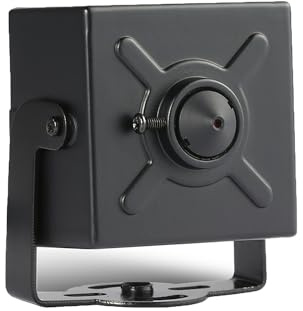 REVODATA Mini telecamera IP POE, telecamera di sicurezza con obiettivo da 3,7mm per interni con microfono incorporato, telecamera CCTV con visione remota P2P (I706-2-P-A-HS)