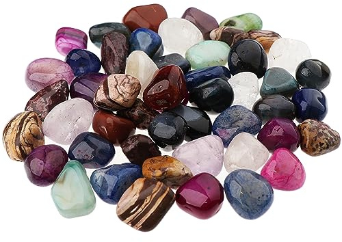 NKlaus 900g Pietre burattate Multi Mix 25-30 mm Pietre curative Pietre preziose Pietre per Gioielli Deco 14702