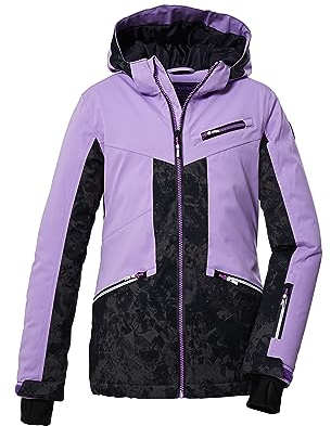 killtec Mädchen Skijacke/Funktionsjacke mit Kapuze und Schneefang KSW 118 GRLS SKI JCKT, hellorchidee, 164, 39654-000