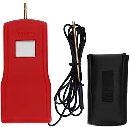 Nachukan Portable Electric Fence Voltage Tester, 15KV LCD Digital Voltmeter for Farm and Garden, Electric Fence Fault Finder and Voltage Detector for Livestock Fences(red)