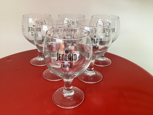Lot de 6 verres à bière jenlain triple 25cl 33cl neuf
