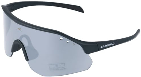 Gamswild WS2140 Fahrradbrille - Sonnenbrille - schnelle Rennradbrille - bruchsichere Polycarbonatgläser mit 100% UV400 Schutz – 28g
