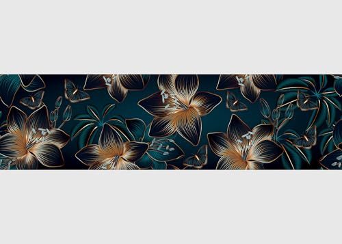 AG Design Bordura Autoadesiva Fiore, AWB 8402 | Decorazione Impermeabile per Pareti, Mobili, Carte da Parati, Rivestimenti Murali e Porte, Pellicola, Multicolore | Larghezza 500 cm x Altezza 13,8 cm