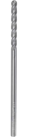 uxcell Fresa de punta de bola CNC, radio de 1/16 pulgadas, vástago de carburo sólido sin revestimiento, 4 flautas, herramienta de fresado de 1/8 pulgadas de diámetro y 3 pulgadas de longitud total