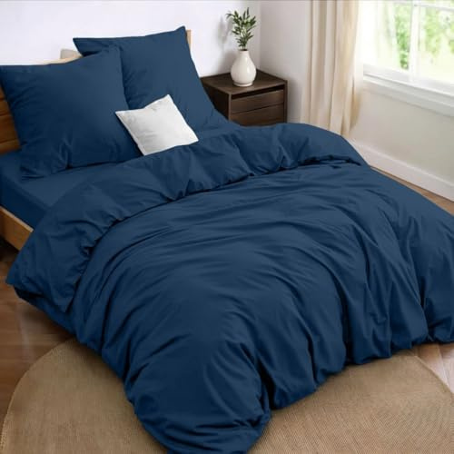 Dreamzie Bäddset 160 x 200 4 delar påslakan 240x260 cm + dra-på-lakan 160 x 200 cm med 2 örngott 65x65 cm 240x260 Set 100 trådar/cm² i mikrofiber - Oeko-Tex
