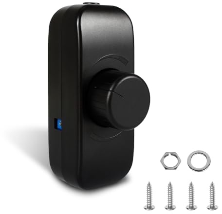 Aroidful Dimmer per LED 220-240V 3-100W Dimmer per Lampade LED Regolabile LED Dimmer Regolatore Dimmer a Manopola Interruttore Dimmer per Lampadine LED Dimmerabili, Lampade Alogene, Lampade da Terra