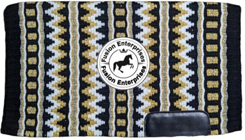 EQUIEMPRESS Sattelunterlage Western Show/Westernsatteldecke aus Neuseelandwolle, Top Wool Pad Sensor Flex (Anpassung möglich) A-108 (34 x 33)
