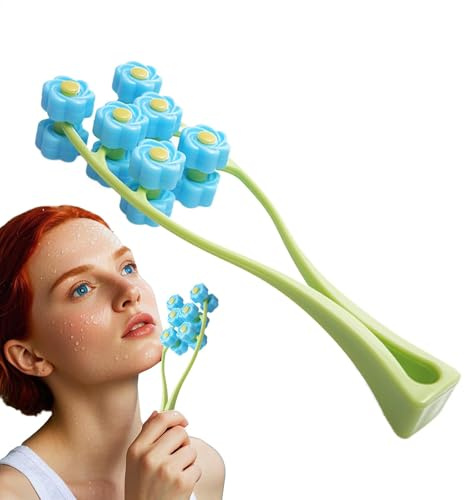 Gesichtsrollenmassaget, Gesichtsmassagewerkzeug Y-förmiges | Tragbare 3D -Blumenwalze, manuelles Entspannungsgerät, Erhöhung der Festigkeit erhöhen