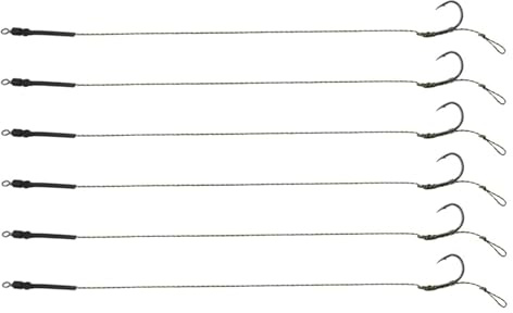 UncleS 6 Stück Gebundener Boilie Köder Haken Mit Angelschnur Verbindung Gebunden Professionelle Starke Stärke Professionelle Wettkampfausrüstung