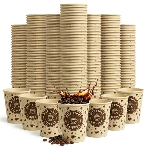 ECOVELO' 1000 pezzi Bicchierini Caffè in carta 60ml/2.5oz | Bicchieri Usa e Getta Resistenti Riciclabili Monouso bevande asporto Espresso, Macchiato ideale per Tèper Bar, Uffici, Catering, Eventi