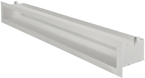 KOTARBAU® Rejilla Ventilacion - Acero Revestido - 80 cm - Blanco - Rejilla Ventilacion Chimenea - Resistente Calor - Moderna Decorativa