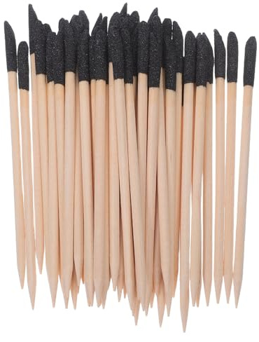 Healifty 100 pezzi Bastoncini Arancio per Unghie Doppia Punta Strumenti Manicure Multifunzionali per Cuticole Art Levigatura e Pulizia Portatili per Uso Professionale e Domestico