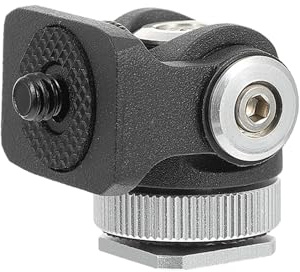 Toddmomy Mini Ball Head Adapter 1/4 Hot Shoe Mount for Camera and Phone, Adjustable Damping Mini Ball Head Base Compatible with Photography Light and Tripod Mounts