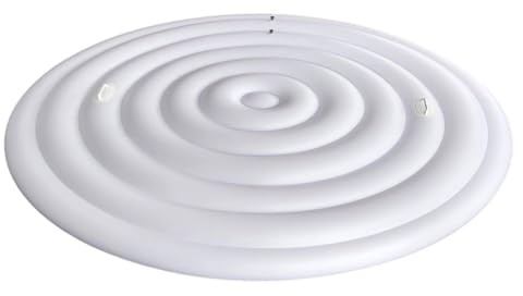 Lawnoval Housse de baignoire gonflable réglable 128 cm, 158 cm, 180 cm, PVC thermique pour isolation, spa extérieur et piscine, blanc ou noir blanc avec H