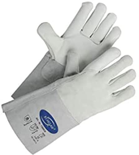 Schweißer Gießerhandschuhe Schutzhandschuhe Handschuh Argon - Größe 10 - grau