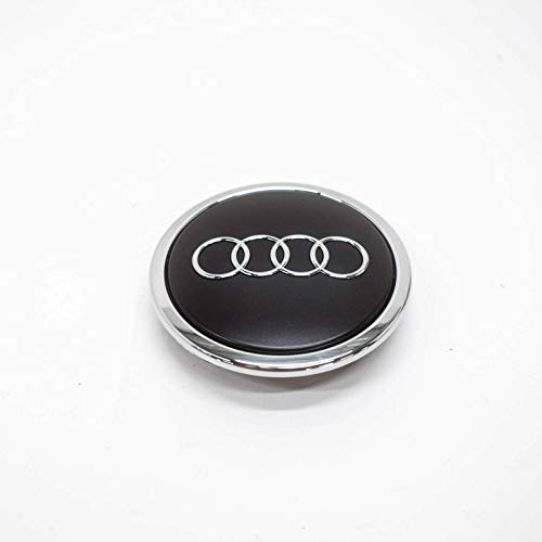 Audi - Tapacubos original para llantas de aluminio, color negro mate