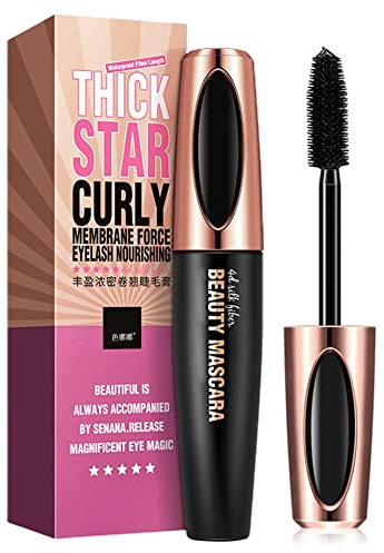 Allbestaye Mascara fibre de soie 4D, allongement de cils extra long et mascara volume des cils Imperméable à l'eau longue durée Naturellement maquillage des yeux ne fleurit pas