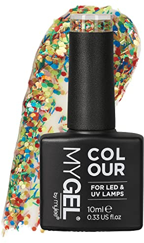 Mylee Gel Nail Polish 10ml [Street Party] UV/LED Soak-Off Nail Art Manicure Pedicure for Professional, Salon & Home Use [Confetti Range] - Long Lasting & Easy to Apply