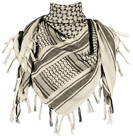 ECOMBOS Shemagh Scarf - Men Arab Head Scarf 100% Cotton Military Tactical Desert Keffiyeh Head Neck Wrap