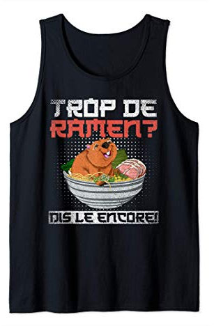 Castor Animal Kawaii Cuisine Japonaise Japon Bol De Ramen Débardeur