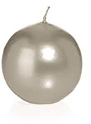 Wiedemann 6X Kugelkerzen lackiert in Cellophan 60mm (Silber)