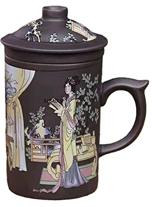 XKUN Dragon À La Main/Beauté Tasse À Thé en Argile Pourpre avec Couvercle Et Thé Infuser Tea Tasse De Thé Coupe d'eau Cadeau Boire-C