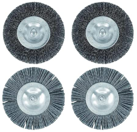 SPORTARC 4 pennelli (2 pennelli in metallo, 2 pennelli in plastica), per pulire le erbacce, spazzola elettrica, modello Efb 2022, detergente per articolazioni contro le erbacce