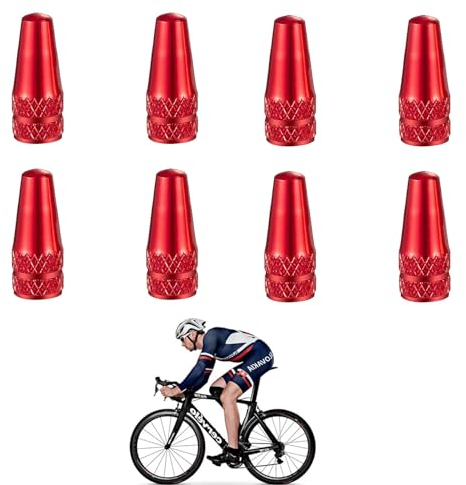 Tappino Valvola Presta,Presta Cappuccio,Tappo Presta,8 PCS Tappo Bici,Presta Valve Cap,Tappini Valvole Presta,Tappi Per Valvole Per Bici,Coprivalvola Bici in Metallo,Bicicletta Presta Cappucci Degli