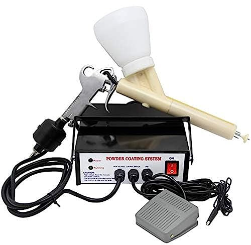 LMYYDES Powder Coating Gun, Electrostatic Powder Coating System, Powder Coat Machine with Foot Switch Spray Gun，Portable Powder Coating System