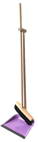 BaWoTec Stehkehrgarnitur Lila Lilly XL Kehrgarnitur mit extra langem Stiel 107 cm Stielhöhe Kehrset erspart lästiges Bücken